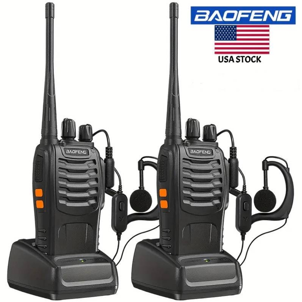2x Baofeng BF-888S UHF 400-470 MHz 5W CTCSS Two-Way Walkie Talkie – 16 Channels
